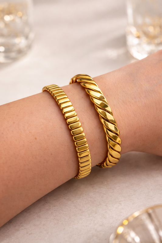 Gold Bangle 18 karat gullbelagt armbånd