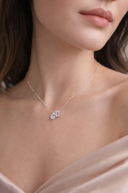 The double diamond necklace