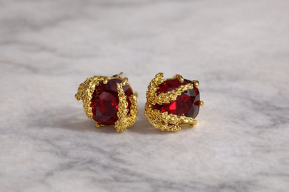 Ruby Gold øredobber fra souken i Bahrain