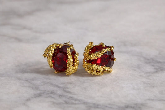 Ruby Gold øredobber fra souken i Bahrain