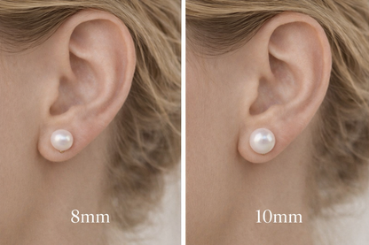 Perleøredobber av naturlige perler med 18k gull