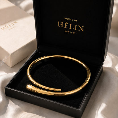 Sculptural choker - gullfarget