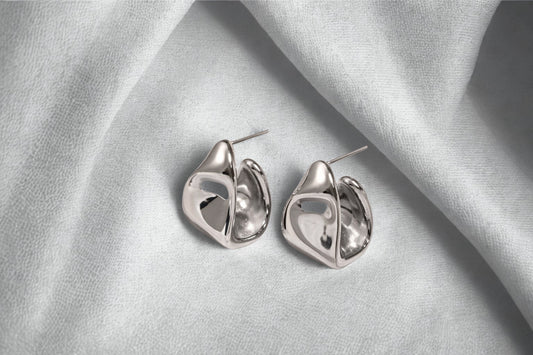 Aura Hoops - sølv