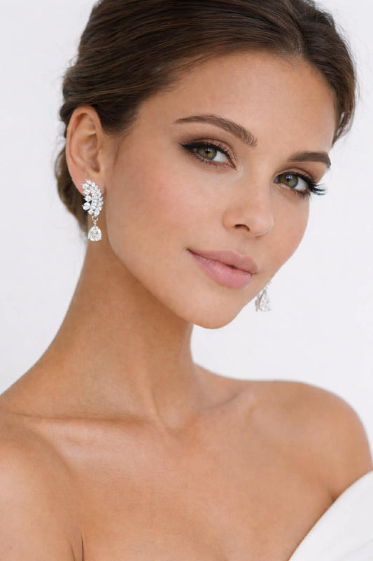 Ice Flower Silver Earpiece