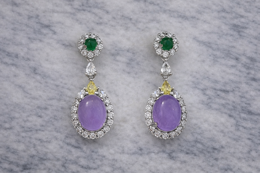 Amethyst inspirert statement øredobber fra Dubai